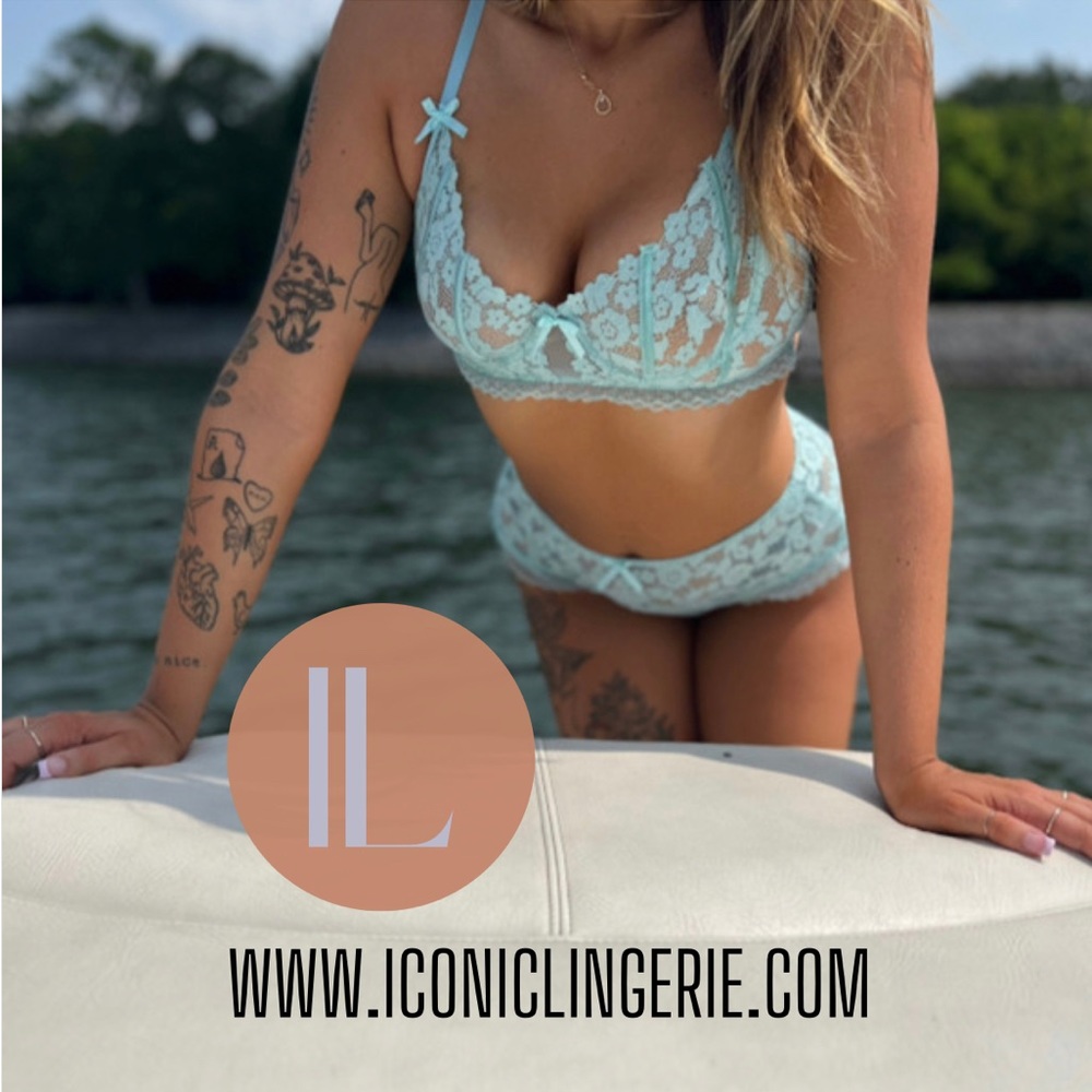 Floral Lace Bralette Lingerie Set